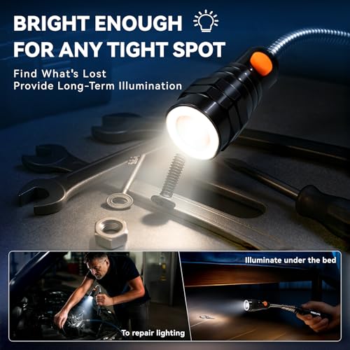 VIBELITE Extendable Magnetic Flashlight with Telescoping Magnet Pickup Tool-Cool Gadget Christmas Gifts Stocking Stuffers for Men, Husband, Dad, Father, Mechanic, Tech, Handyman, Him, Women, Black - Image 5