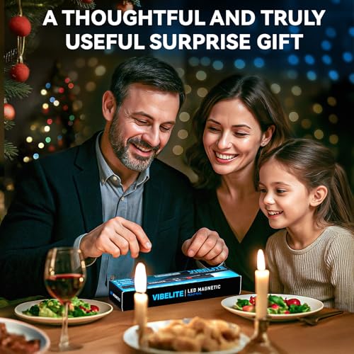 VIBELITE Extendable Magnetic Flashlight with Telescoping Magnet Pickup Tool-Cool Gadget Christmas Gifts Stocking Stuffers for Men, Husband, Dad, Father, Mechanic, Tech, Handyman, Him, Women, Black - Image 3