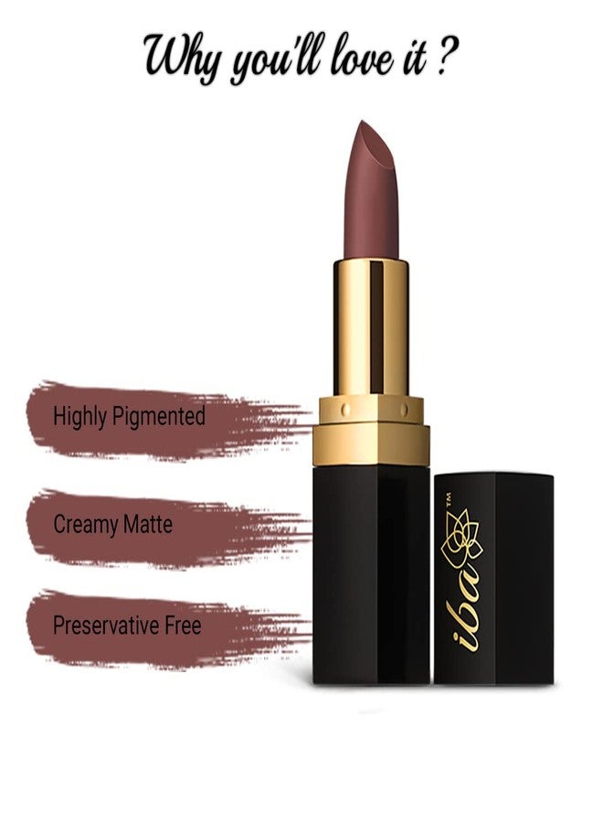 Iba Long Stay Matte Lipstick for Women- M16 Rose Tan, 4g | Creamy Matte Finish & Smooth Texture | Long-Lasting | Hydrated Lips | Enriched with Vitamin E | Intense Colour & Highly Pigmented | Lip Makeup - Image 3