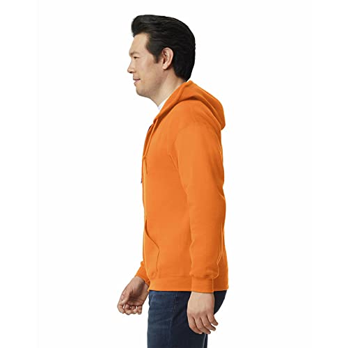 Gildan Adult Fleece Zip Hoodie Sweatshirt, Style G18600, Multipack, Safety Orange (1-pack), XX-Large - Image 2