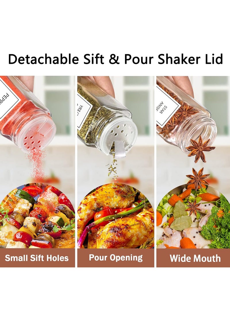 Arabest - Spice Jars, Seasoning Organizer with Label and Shaker Lid, 24 pcs Empty Glass Spice Container Set - Image 1