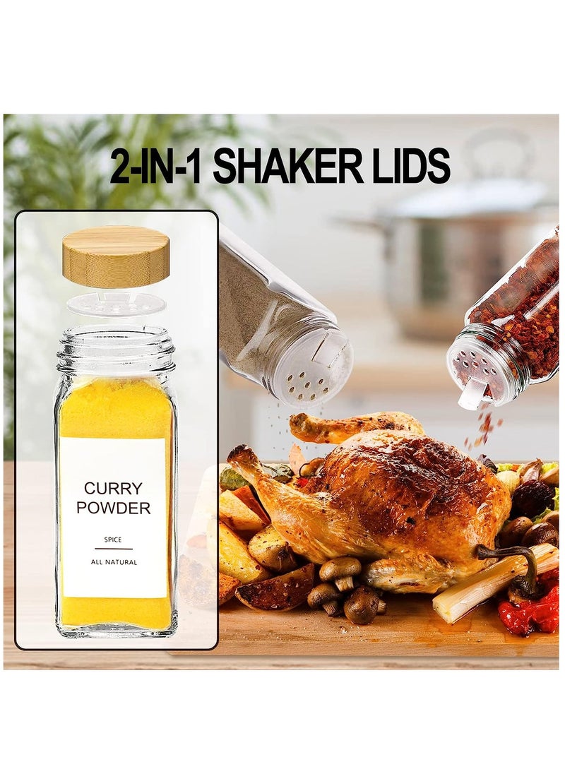 Arabest - Spice Jars, Seasoning Organizer with Label and Shaker Lid, 24 pcs Empty Glass Spice Container Set - Image 1