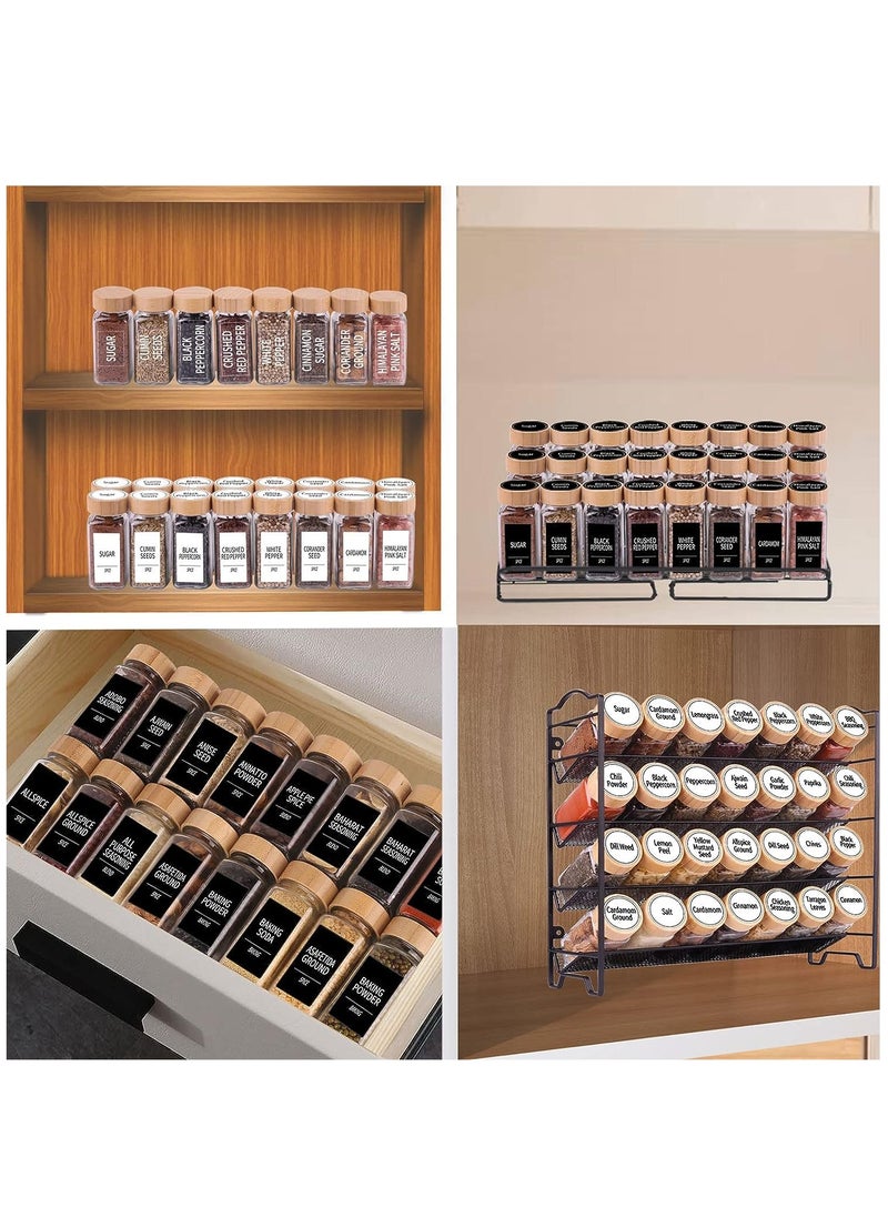 Arabest - Spice Jars, Seasoning Organizer with Label and Shaker Lid, 24 pcs Empty Glass Spice Container Set - Image 1