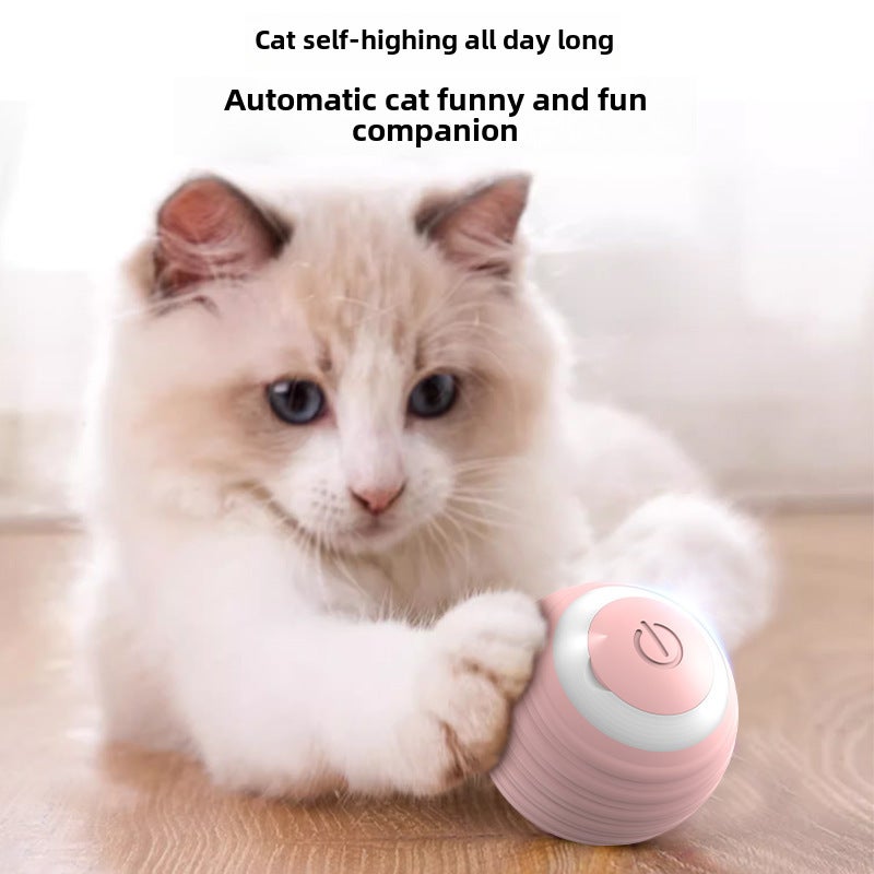 Cross-border teasing cat ball pet toy ball gravity rolling ball cat self-hi ball bite resistance to relieve boredom automatic rolling ball(Pink-Normal mode) - Image 3