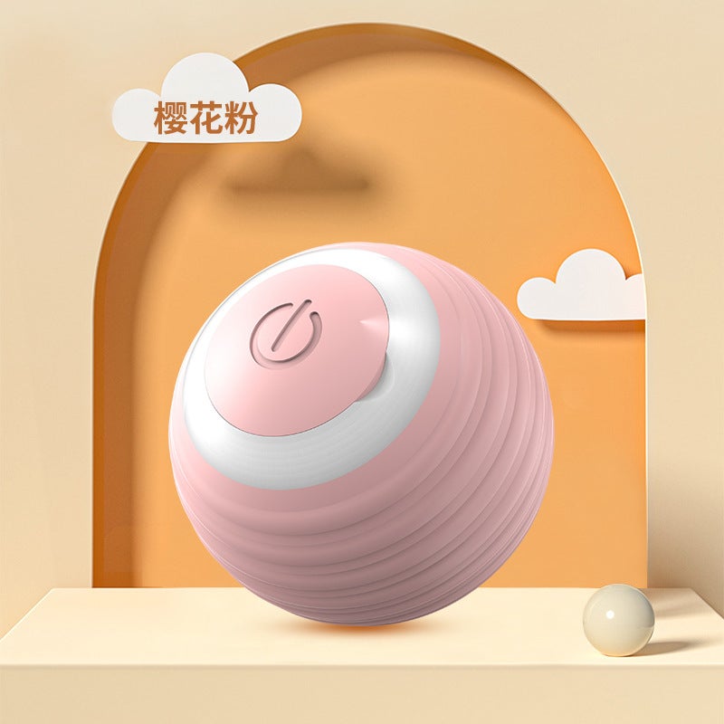 Cross-border teasing cat ball pet toy ball gravity rolling ball cat self-hi ball bite resistance to relieve boredom automatic rolling ball(Pink-Normal mode) - Image 1