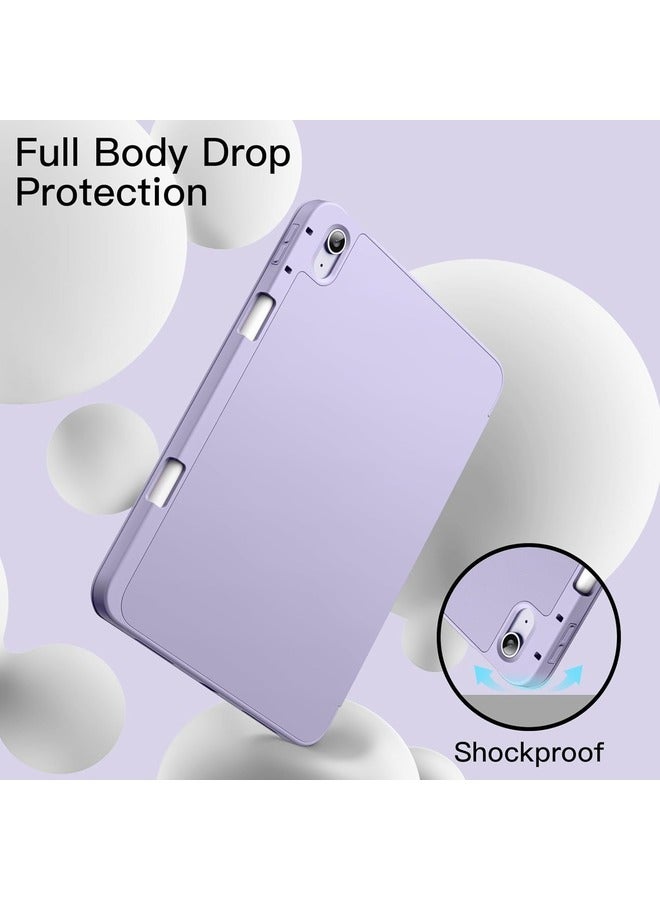 إلترازون Purple Trifold Smart Cover for iPad Air 13 Inch (M2) 2024 – Auto Wake/Sleep, Pencil Holder, and Soft TPU Back - Image 3