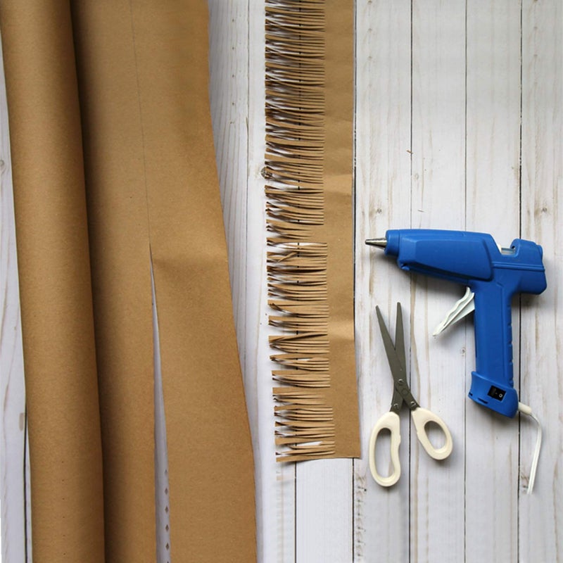 MM WILL CARE - WE WILL CARE YOUR PRODUCTS Kraft Paper Roll 34 Inch X 10 Meter (Golden Sade), Pack of 1 - Image 1