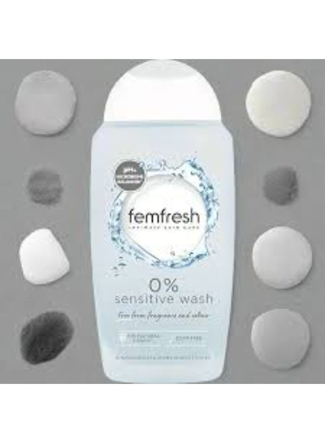 femfresh 0% Sensitive Intimate Wash PH Balanced White - Image 1