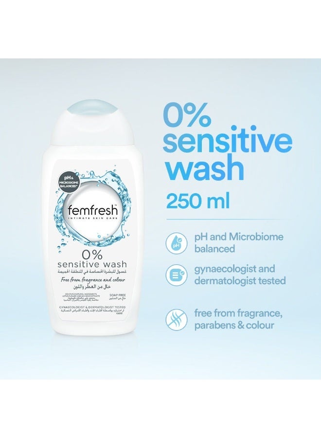 femfresh 0% Sensitive Intimate Wash PH Balanced White - Image 2
