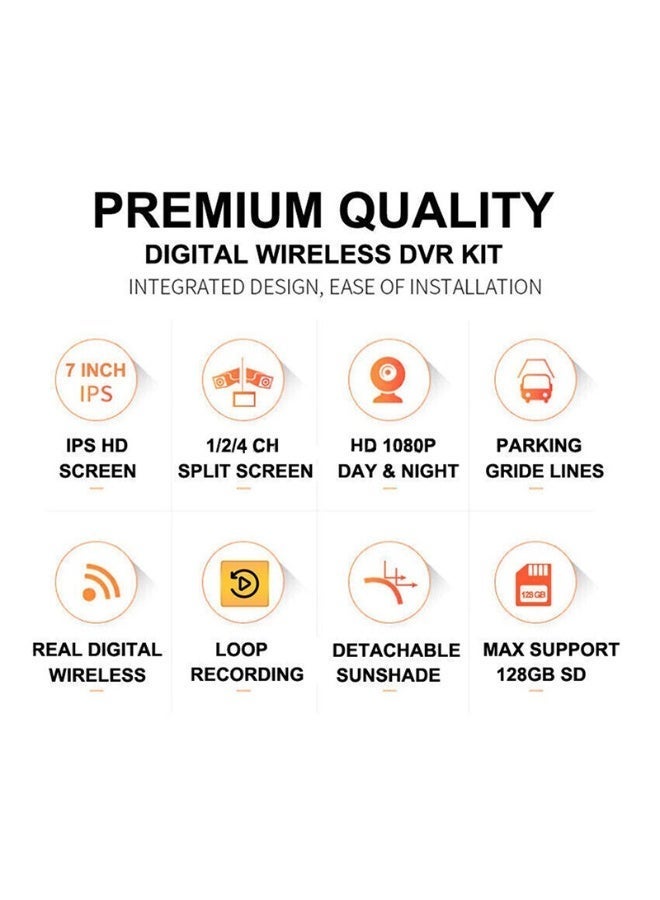 7" Wireless Truck Monitor with Rear View Camera Dash Cam Universal Wireless Camera for Cranes, Excavators, Loaders - Image 3