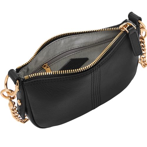 Fossil Women's Jolie Leather Mini Shoulder Bag Purse Handbag, Black (Model: ZB1906001) - Image 4