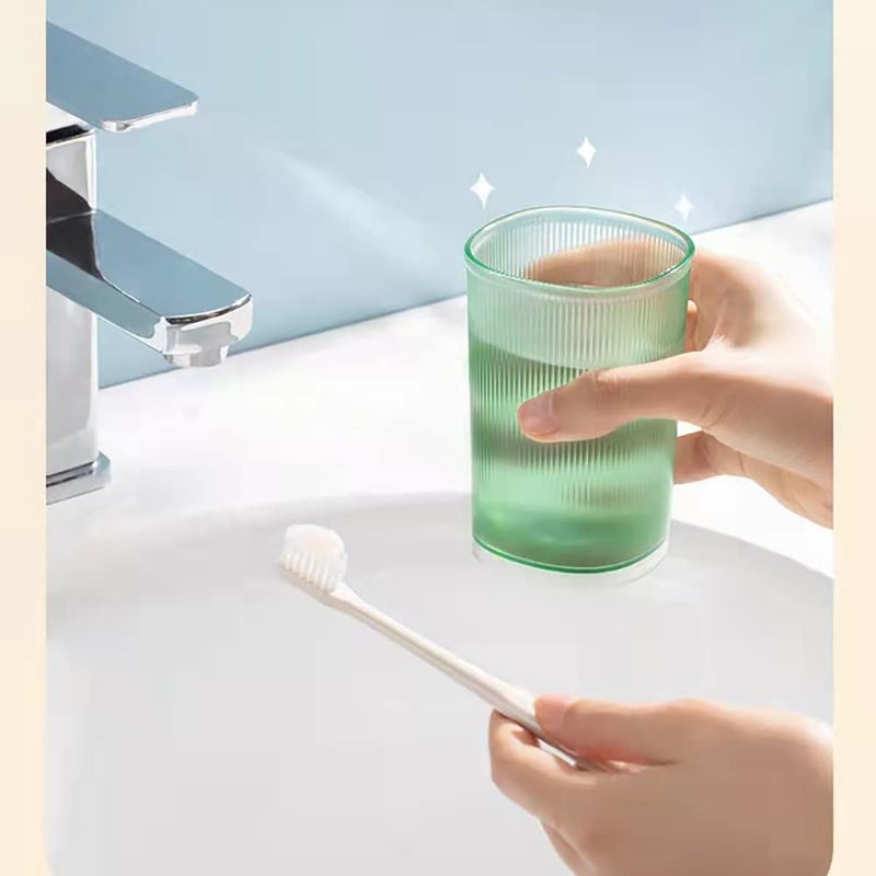 Cawein Unbreakable Cup, Bathroom Tumbler, Plastic Toothbrush Holder, Tumbler Cup, Bathroom Cups,Makeup Brush Holder,Set of 2 Reusable Drinking Glasses. - Image 5