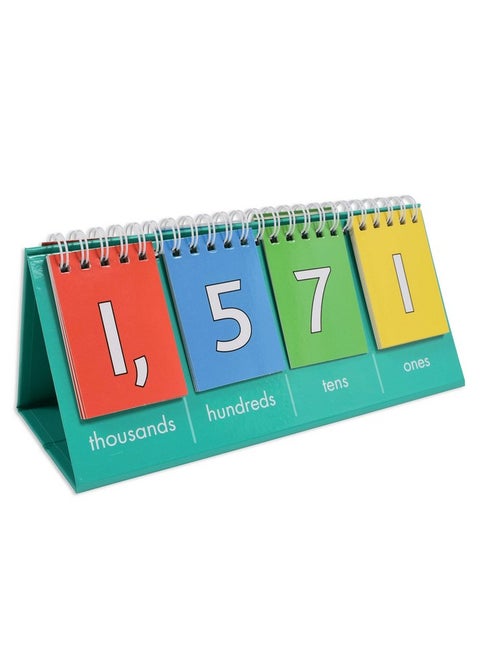 Student Place Value Flip Chart - Thousands - Foldable Pocket Number Chart - Learn To Count By Ones, Tens, Hundreds And Thousands