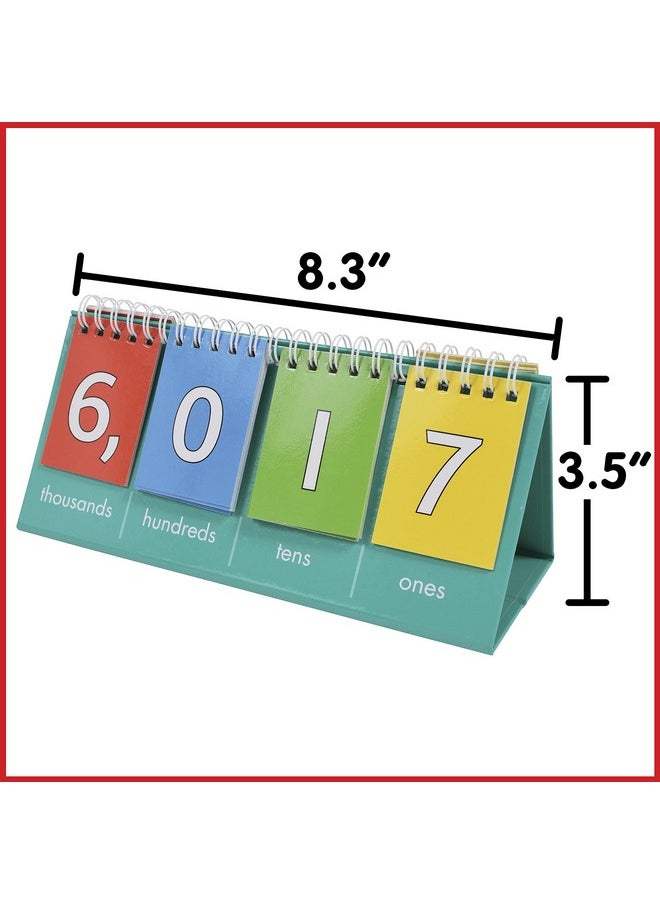 edxeducation - Student Place Value Flip Chart - Thousands - Foldable Pocket Number Chart - Learn To Count By Ones, Tens, Hundreds And Thousands - Image 1