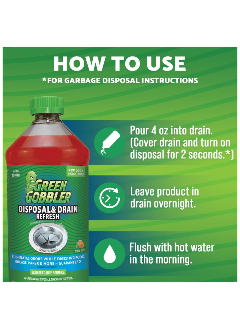 GREEN GOBBLER - Garbage Disposal Drain Cleaner | Odor Eliminator - Image 1