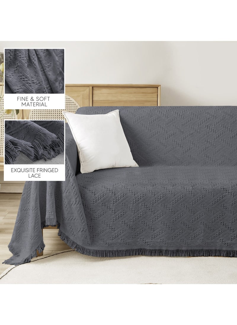 AC&L - AC&L Knitted Blanket For Bed, Couch, Sofa, Chair Throw Blanket For All Seasons - Cozy Soft Light Weighted Blanket For Picnic, Travel, Home Decor Gift - Image 1