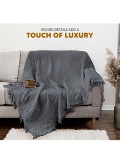 AC&L AC&L Knitted Blanket For Bed, Couch, Sofa, Chair Throw Blanket For All Seasons - Cozy Soft Light Weighted Blanket For Picnic, Travel, Home Decor Gift  - Image 5