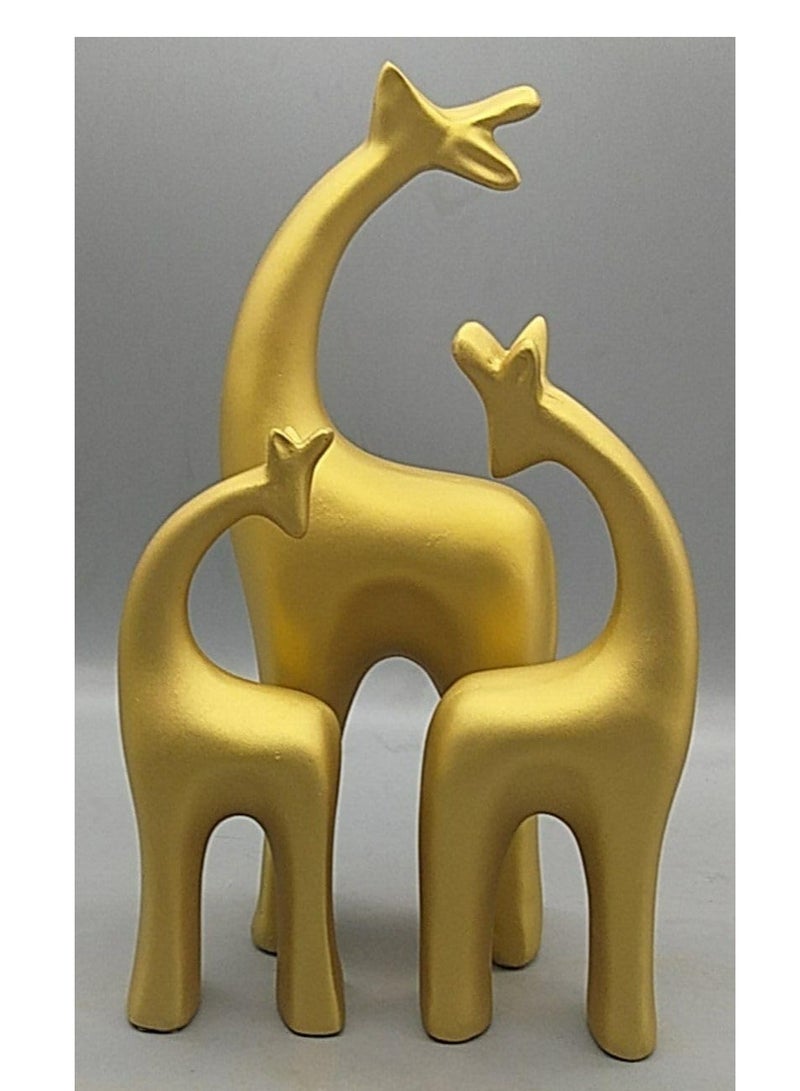 طقم ديكور منزلي - طقم زرافة من 3 قطع، ديكور بوهو لغرفة المعيشة، غرفة الطعام، غرفة النوم، رف المزرعة