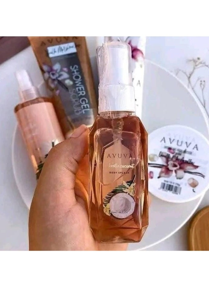 Avuva - Avuva Body Splash Vanilla Coconut 253 Ml + 55 ML Offer - Image 1