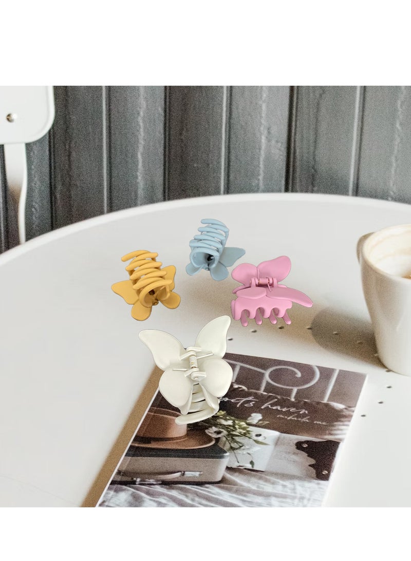Hair Claw Clips 4PCS Butterfly Hair Clips 2.6Inch Non Slip Matte Hair Claw Clip for Women Thin Hair Curly Hair - Image 2