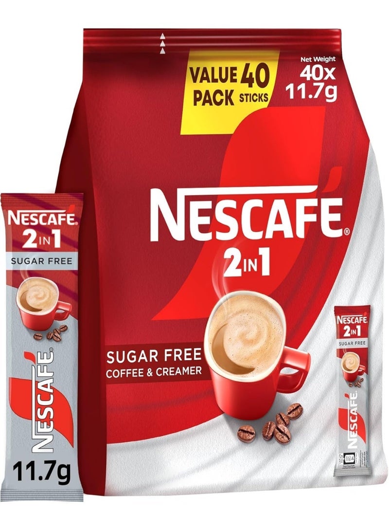 Nescafe Sugar Free 2in1 Instant Coffee Pouch 11.7grams Pack of 40 468grams Pack of 40 - Image 5