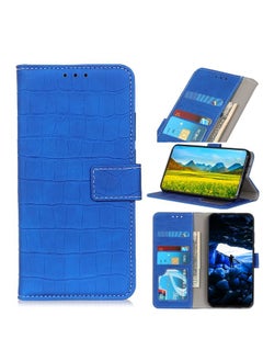 HuHa Case Cover For Xiaomi Poco M3 Pro 4G / Poco M3 Pro 5G / Redmi Note 10 5G Crocodile Texture Horizontal Flip Leather Case with Holder & Card Slots & Wallet Blue 
