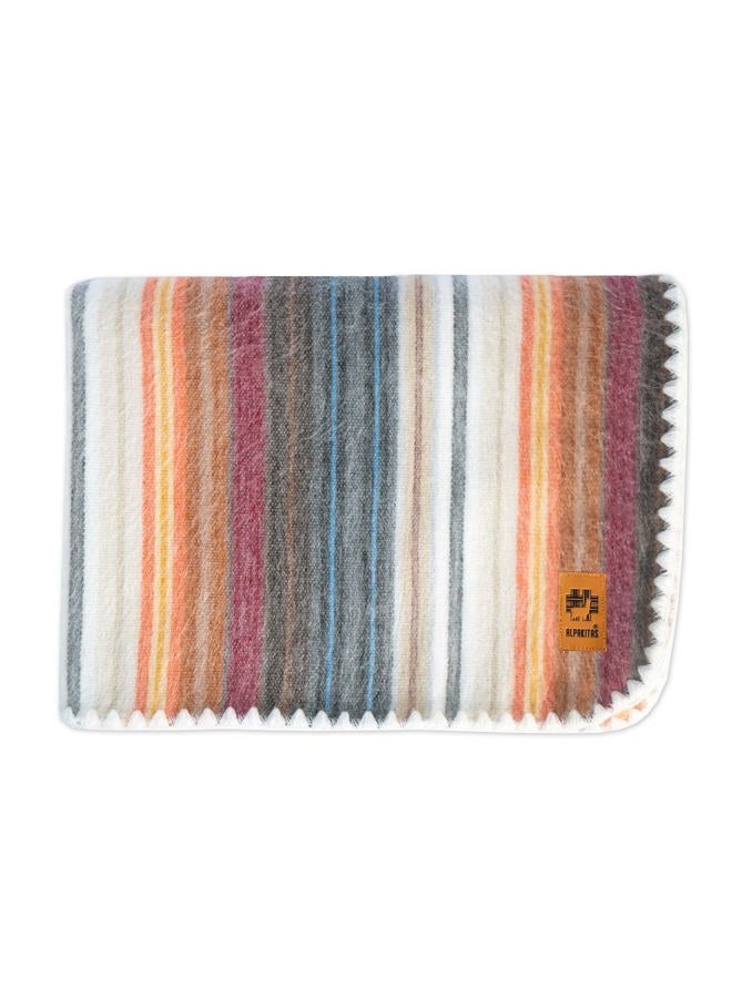 ALPAKITAS Alpaca Wool Blanket - Queen Size Bed Blanket - Alpaca Throw Blankets - Best Gift & Warm Blanket Throw, Lightweight, Couch or Camp- Outdoor Blanket - 87 x 64 inches (White & Brown) - Image 5