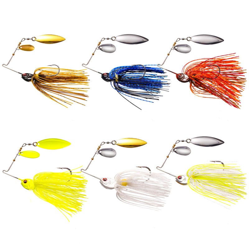 FONMANG 6pcs Fishing Lures Spinner baits for Freshwater and Saltwater,2026 New Bass Fishing Lure Also for Trout Crappie Salmon Walleye - Image 1