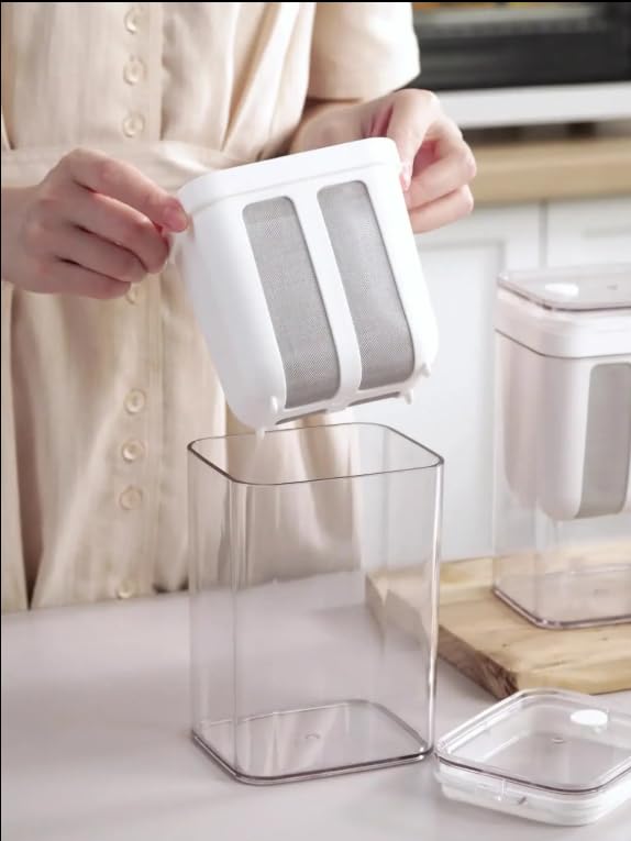 Wrixty Reusable Coffee Yogurt Milk Filter Multifunctional Transparent Yoghurt Maker Strainer for Yogurt Making - Image 2