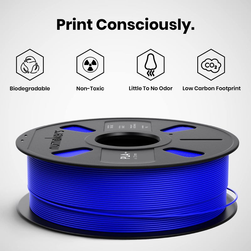 NUMAKERS PLA+ 3D Printer Filament, 1.75mm, Dimensional Accuracy +/- 0.03 mm, 1 kg Spool (2.2 lbs), Compatible with Most FDM Printers (Royal Blue) - Image 5
