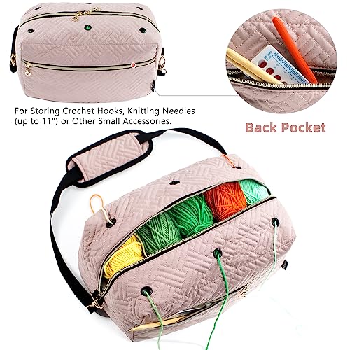 MYBAGZING Crochet Bag Organizer - Knitting Bag - Yarn Storage Organizer - Yarn Bag for Crocheting - Yarn Holder for Crochet Accessories, Crocheting & Knitting Gifts - Image 4