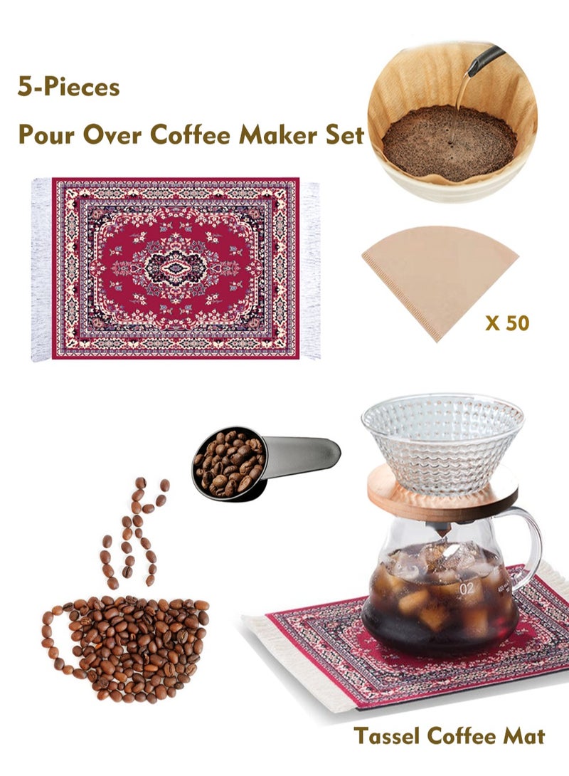 Old_Feller V60 Set 5 Piece Coffee Drip Set Pour Over Coffee Maker Set - Image 1