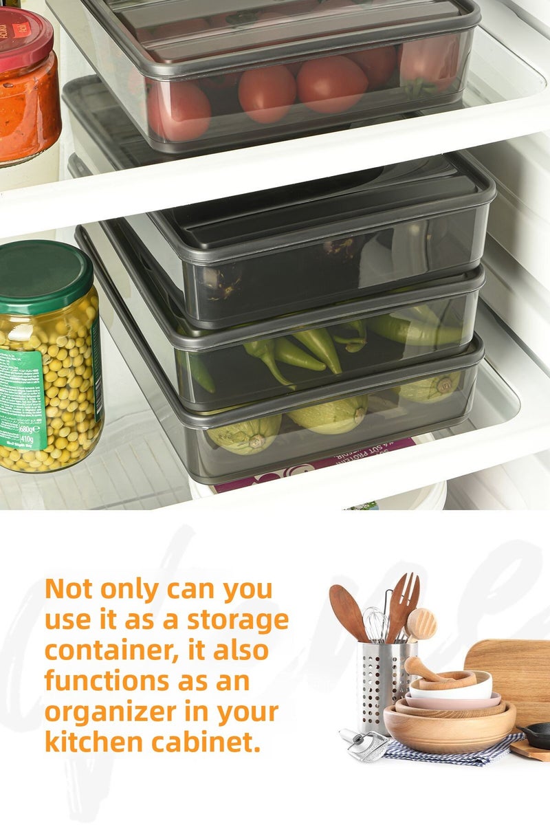Vienev 4-Piece Refrigerator Organizer - Large Storage Container - Image 4
