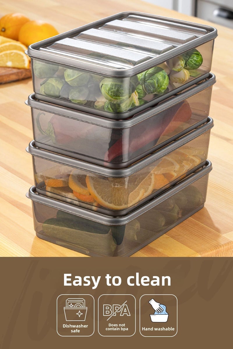Vienev 4-Piece Refrigerator Organizer - Large Storage Container - Image 5