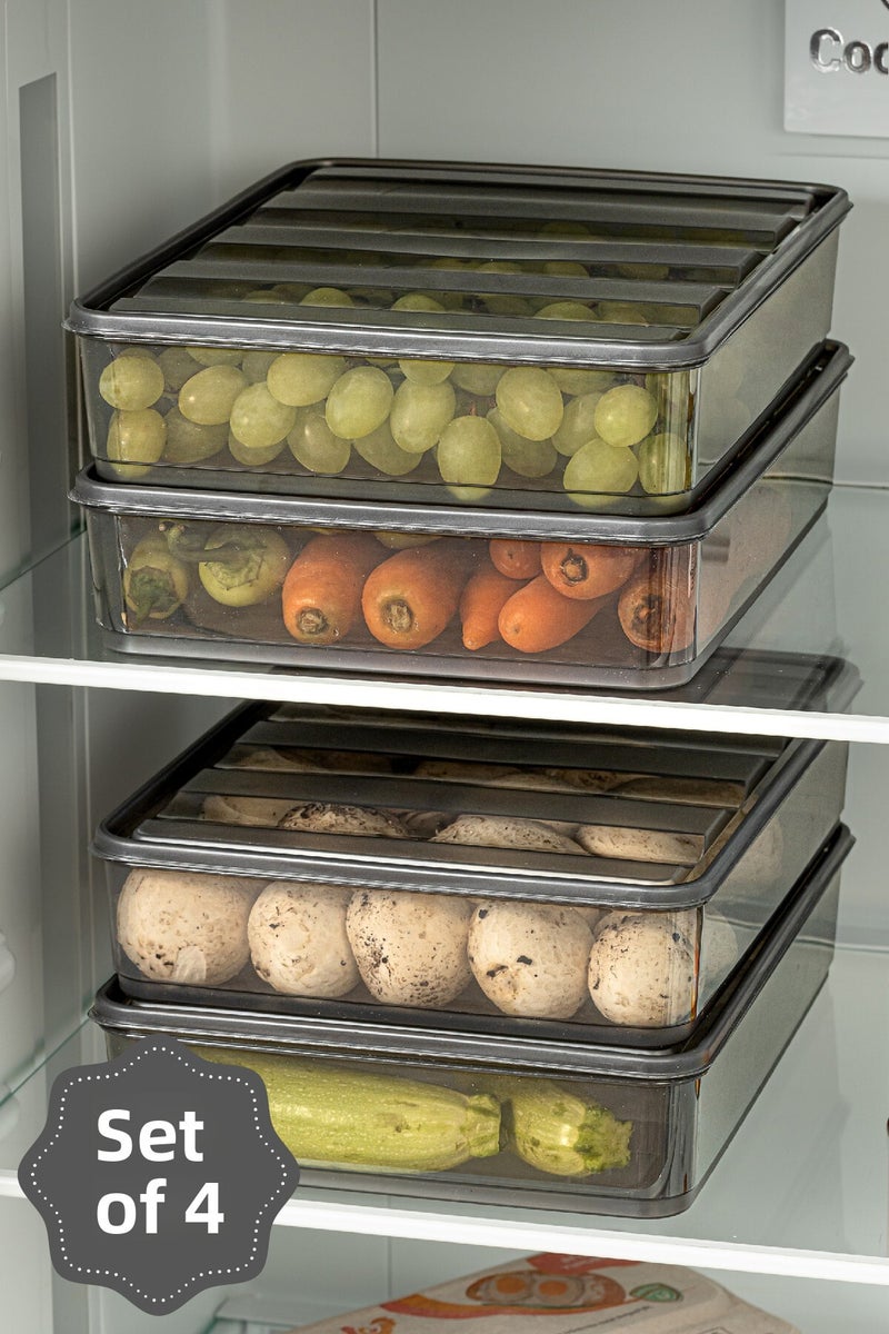 Vienev 4-Piece Refrigerator Organizer - Large Storage Container - Image 1