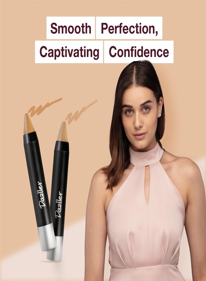 Dazller Blend 'N Brighten Concealer Stick, Creamy, No Caking, Full Coverage, Long lasting, Water-resistant, 193 - Back Drop, 4.5g - Image 3