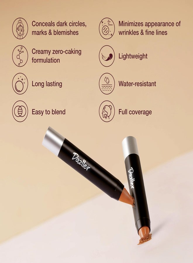 Dazller Blend 'N Brighten Concealer Stick, Creamy, No Caking, Full Coverage, Long lasting, Water-resistant, 193 - Back Drop, 4.5g - Image 5