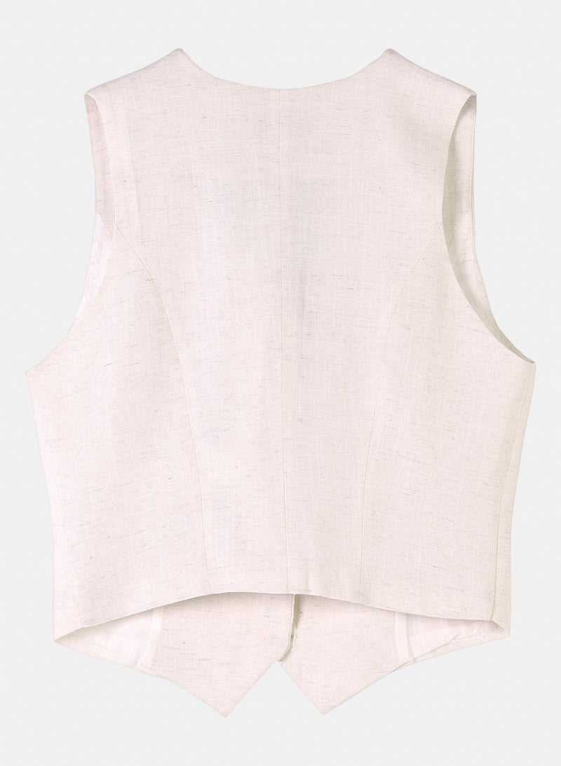 FOREVER 21 Tailored V-Neck Button-Down Waistcoat - Image 2