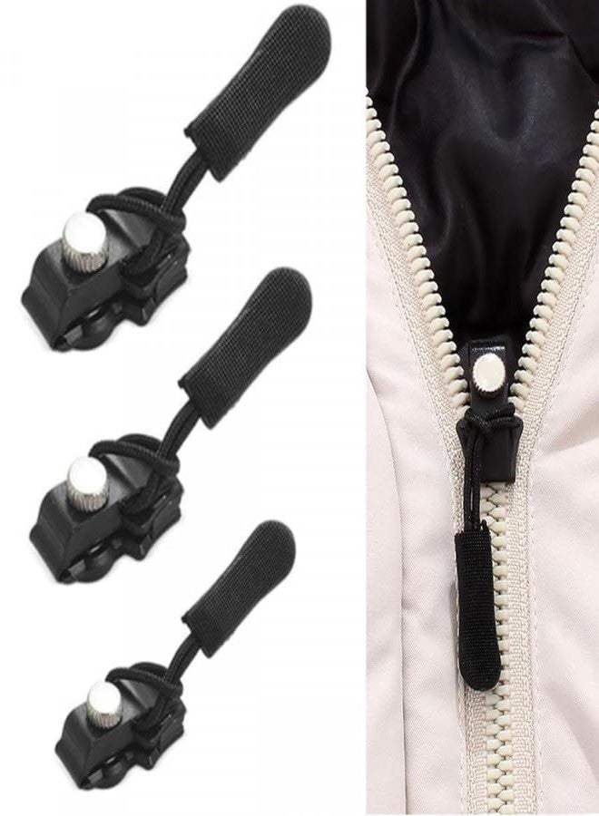 Baktas 3 -Piece Zipper Repair Kit – Includes Nylon Pull Tabs, Non-Slip Cord, Replacement Metal Zipper Pull for Sliding Teeth, Universal Screw-Fix Removable Zippers for Jackets, Jeans, Bags & More - Image 1