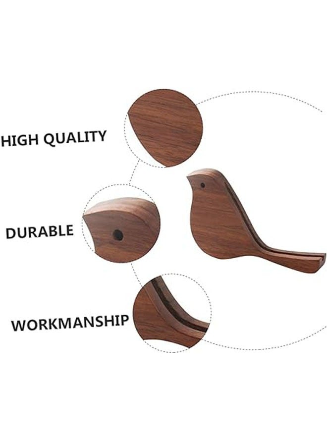 general Wooden creative bird-shaped desk calendar shelf, desktop sticky notes, message postcards, solid wood base, creative decoration - Image 2