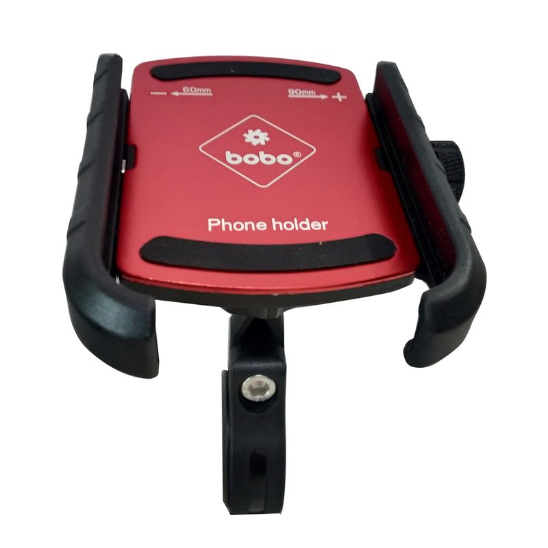 BOBO BM4 Jaw-Grip Waterproof Bike/Motorcycle/Scooter Mobile Phone Holder Mount, Ideal for Maps and GPS Navigation (Red) - Image 1
