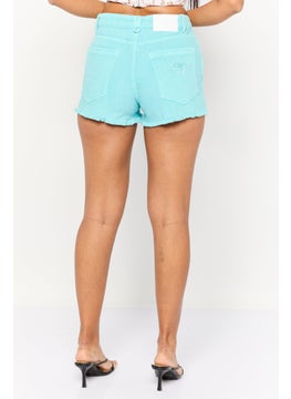 Women Rip Denim Shorts, Turquoise - pzsku/Z332F4B7642663FE67A94Z/45/_/1740495095/0835aa51-b815-477f-8104-da0d84e34b9c