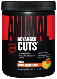 UNIVERSAL NUTRITION Animal Cuts Powder Weight Management Supplement Fat Burner Metabolic Enhancer Orange Mango Flavor 265Gm  - Image 1