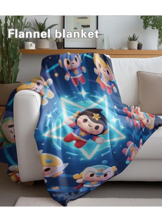 عام بطانية رقيقة من الفانيلا الكرتونية للأطفال والرضع (دافئة ومريحة، ومناسبة للنوم والألعاب) 70 سم * 100 سم - Image 1