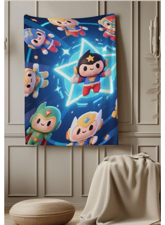 عام بطانية رقيقة من الفانيلا الكرتونية للأطفال والرضع (دافئة ومريحة، ومناسبة للنوم والألعاب) 70 سم * 100 سم - Image 3