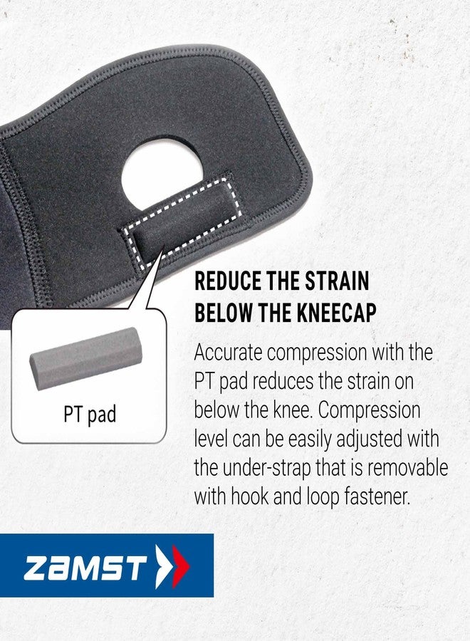 Zamst JK-1 Sports Knee Brace With Pressure Pad Relieving Pain On the Tendon For Osgood Schlatter Disease-for Volleyball, Basketball, Running, Tennis, Pickleball-Black (Small) - Image 4