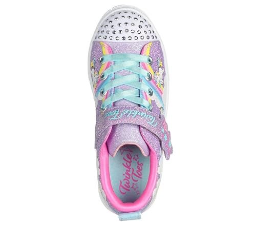 Skechers Kids Twinkle Sparks - Jumpin' CLOU Sneaker, Lavender/Multi, 10 Toddler - Image 5