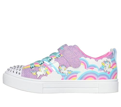 Skechers Kids Twinkle Sparks - Jumpin' CLOU Sneaker, Lavender/Multi, 10 Toddler - Image 3