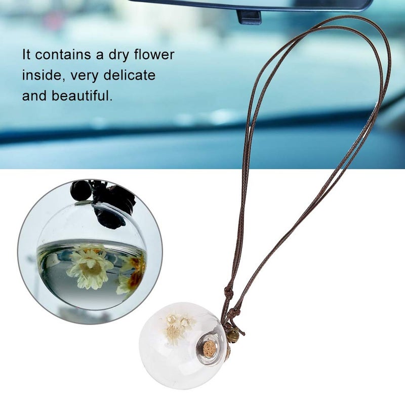 كلاراكو زجاجة عطر زجاجية فارغة معطرة برائحة الزهور، زينة للسيارة، موزع زيوت عطرية للاستخدام في المنزل والسيارة (#02) - Image 3