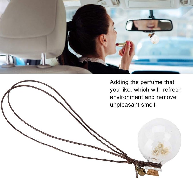 كلاراكو زجاجة عطر زجاجية فارغة معطرة برائحة الزهور، زينة للسيارة، موزع زيوت عطرية للاستخدام في المنزل والسيارة (#02) - Image 4